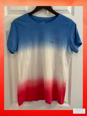 Vineyard Vines Dip Dyed Americana Tee - Size Medium